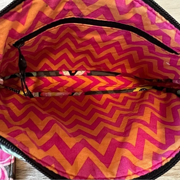 VERA BRADLEY Ziggy Zinnia 2014  Little Hipster Crossbody Pink Orange Floral - Picture 13 of 15